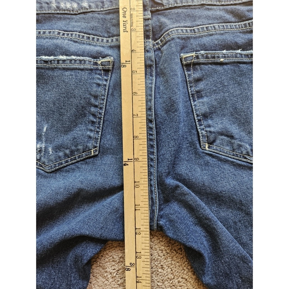 Pilcro 28 Slim Boyfriend Jeans Star‎ Embroidered Sequin Anthropologie Boho Y2K - Picture 7 of 8